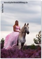 Das ist er bei Franzi gewiss und im rosa Brautkleid machen die beiden eine so schöne Figur, dass mir die Tränchen beim Anblick kamen. Danke, liebe Britti, dass es so toll mit dem Pferd geklappt hat - auch die Kastration in Spanien hat er super überstanden! Danke, liebe Franzi für die tollen Fotos und dass ich das Kleidchen immer bei Dir ausleihen darf. Nicht nur Friesenpferde schaffen Freunde, auch Einhorn-Fans! 