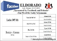 Eldorado by facebook and friends ist beendet!
